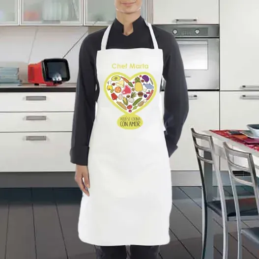 Delantal cocina con amor personalizado (Vista alternativa)