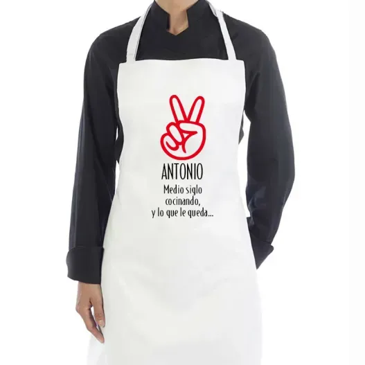 Delantal "Medio siglo" personalizado (Vista alternativa)