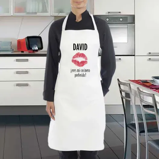 Delantal "mi cocinero preferido" personalizado (Idea de regalo original)