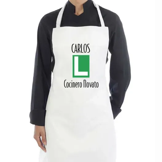 Delantal para cocineros novatos personalizado (Vista alternativa)