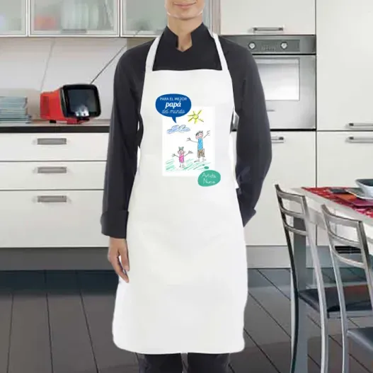Delantal personalizado 'Burbuja' con dibujo (Vista alternativa)
