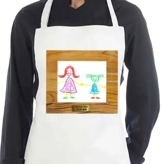 Delantal personalizado con el dibujo de tu artista (Idea de regalo original)