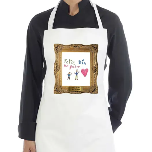 Delantal personalizado con el dibujo de tu artista