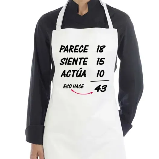 Delantal personalizado para cumplea&ntilde;os (Idea de regalo original)
