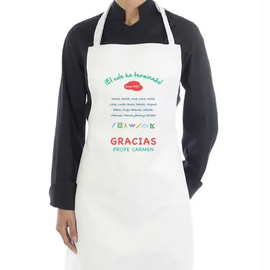 Delantal personalizado para profes (Detalle de presentación)