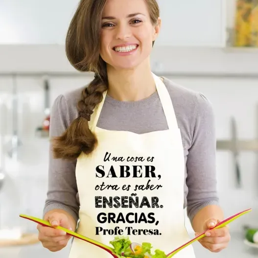 Delantal personalizado 'Saber ense&ntilde;ar'