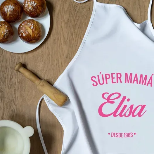 Delantal personalizado S&uacute;per Mam&aacute; (Vista alternativa)