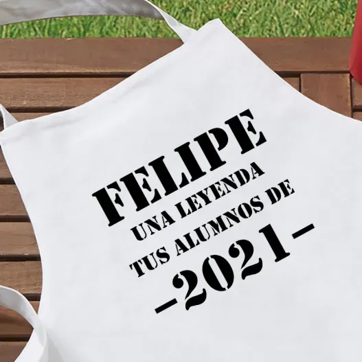 Delantal personalizado 'Una leyenda' para profesores (Idea de regalo original)