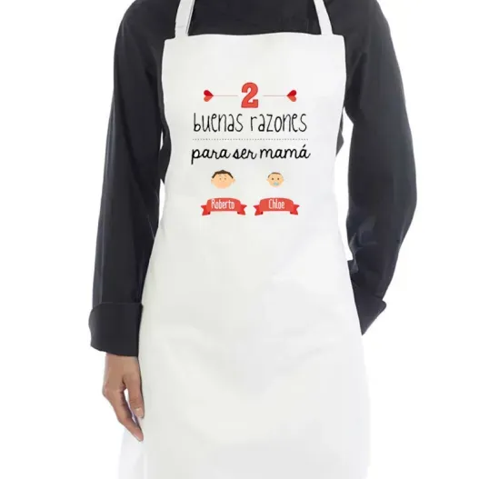 Delantal razones para ser mam&aacute; (Foto de catálogo)