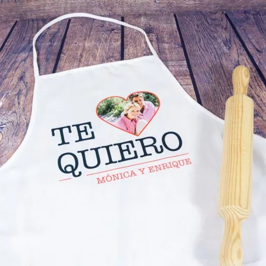 Delantal Te quiero con foto (Vista alternativa)