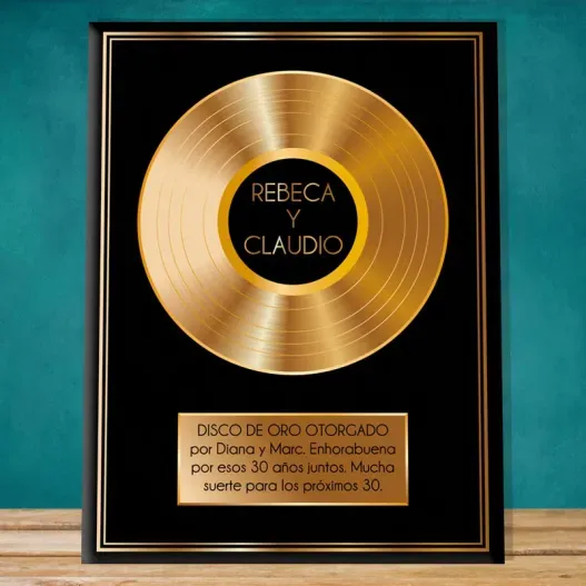 Disco de oro personalizado en lienzo (Foto de catálogo)