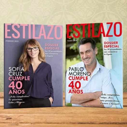 Falsa portada de revista especial cumplea&ntilde;os (Foto de catálogo)