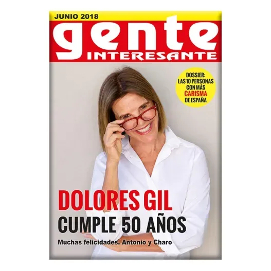 Falsa portada de revista cumplea&ntilde;os (Detalle de presentación)