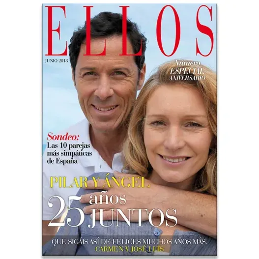 Falsa portada de revista para aniversarios (Detalle de presentación)