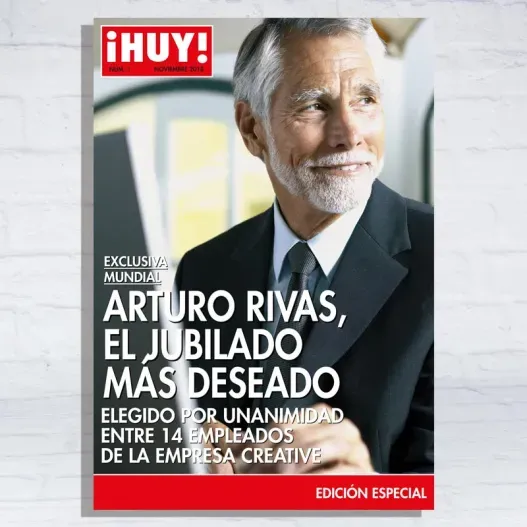 Falsa portada de revista para Jubilaci&oacute;n