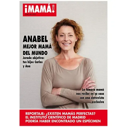Falsa portada de revista para mam&aacute; (Detalle de presentación)