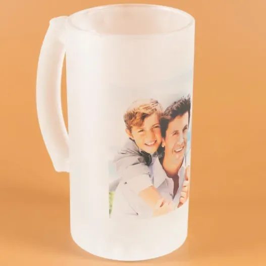 Jarra de cerveza personalizada con foto (Detalle de presentación)