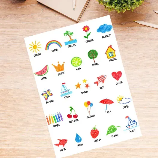 L&aacute;mina personalizada 'Dibujos' (Idea de regalo original)