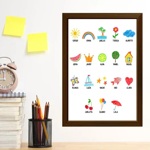 L&aacute;mina personalizada 'Dibujos' (Vista alternativa)