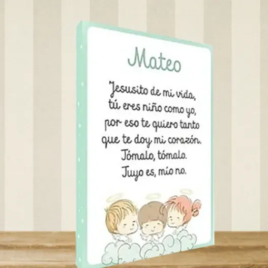 Lienzo oraci&oacute;n personalizado (Detalle de presentación)