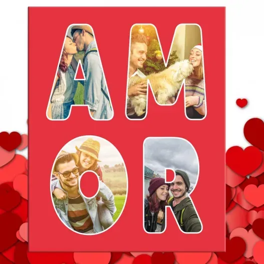 Lienzo personalizado AMOR (Idea de regalo original)