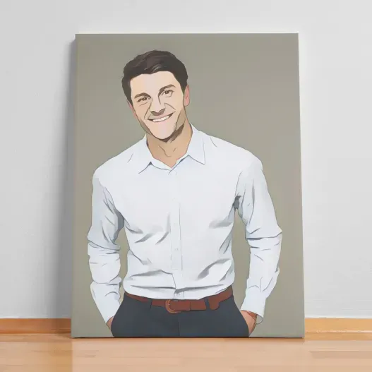 Lienzo Personalizado con tu Foto Caricaturizada (Vista alternativa)