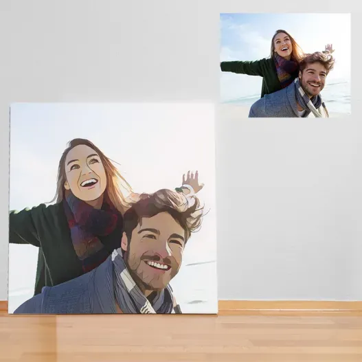 Lienzo Personalizado con tu Foto Caricaturizada (Idea de regalo original)