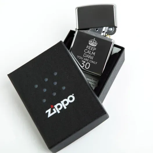 Mechero Zippo personalizado Keep Calm (Idea de regalo original)