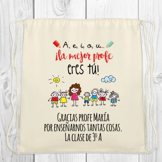 Mochila cuerdas BIO personalizada para profes (Vista alternativa)