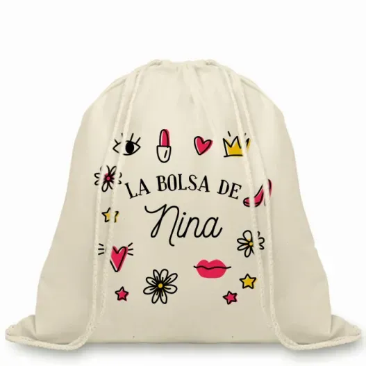 Mochila de cuerdas BIO personalizada para mujer (Vista alternativa)