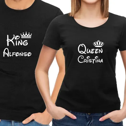Pack camisetas personalizadas 'Familia real' (Detalle de presentación)