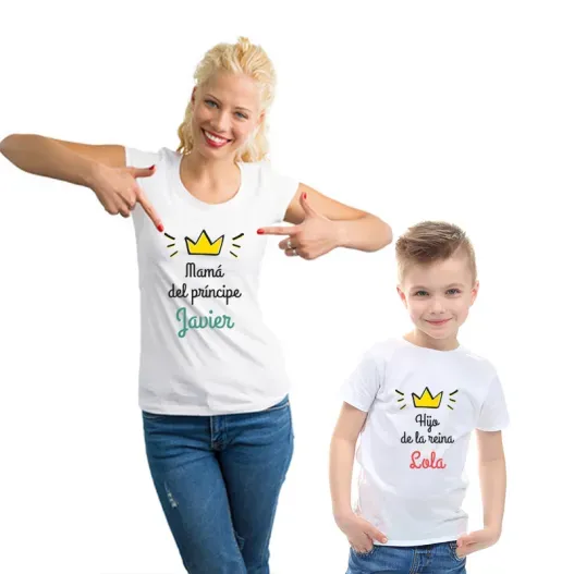 Pack camisetas personalizadas 'Mam&aacute; de ...' (Idea de regalo original)