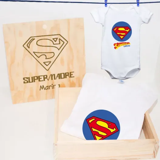 Pack de camisetas personalizadas S&uacute;perMadre y S&uacute;perHijo/a (Vista alternativa)