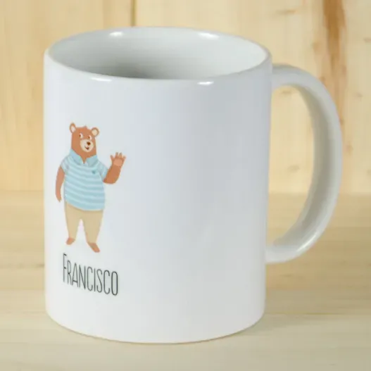 Pack de tazas familia Oso personalizado (Detalle de presentación)