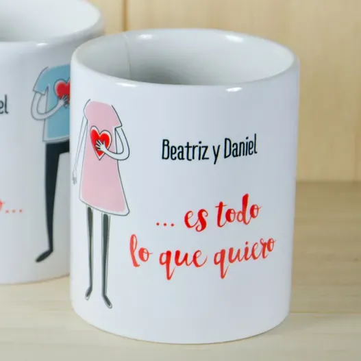 Pack de tazas personalizadas juntos (Idea de regalo original)