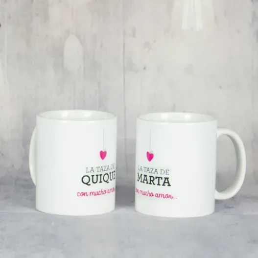 Pack de tazas San Valent&iacute;n personalizadas (Vista alternativa)