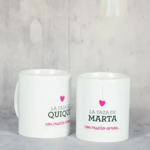 Pack de tazas San Valent&iacute;n personalizadas (Idea de regalo original)