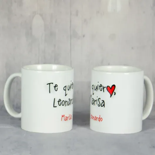 Pack de tazas Te quiero personalizadas (Vista alternativa)