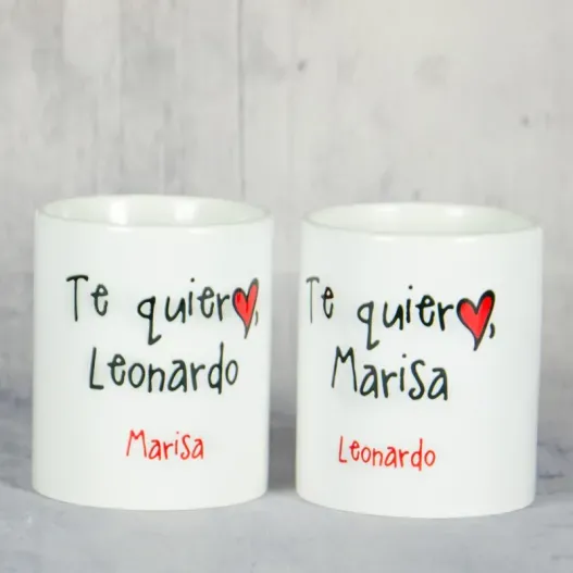 Pack de tazas Te quiero personalizadas (Idea de regalo original)
