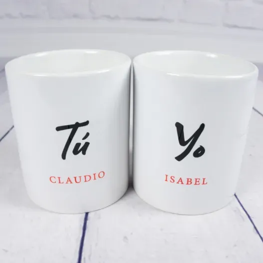 Pack de tazas T&uacute; y Yo personalizadas (Idea de regalo original)