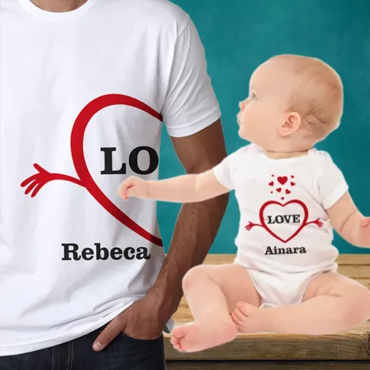 Pack familia Love personalizado (Detalle de presentación)