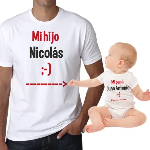 Pack padres personalizado Mi pap&aacute; (Foto de catálogo)