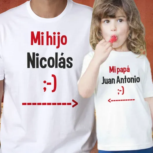 Pack padres personalizado Mi pap&aacute; (Detalle de presentación)