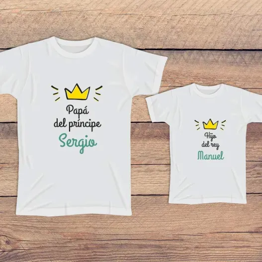 Pack personalizado camisetas 'Pap&aacute; del ...' (Muestra del producto)