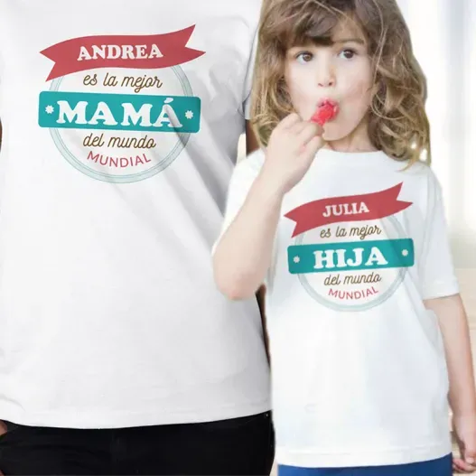 Pack personalizado mejor mam&aacute; y mejor hijo/a (Detalle de presentación)