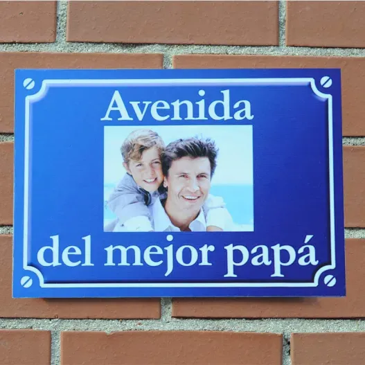 Placa de calle foto personalizada (Detalle de presentación)