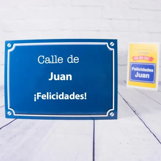 Placa de calle personalizada para cumplea&ntilde;os (Idea de regalo original)
