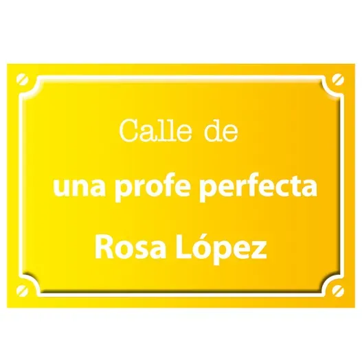 Placa de calle personalizada para profesores (Idea de regalo original)