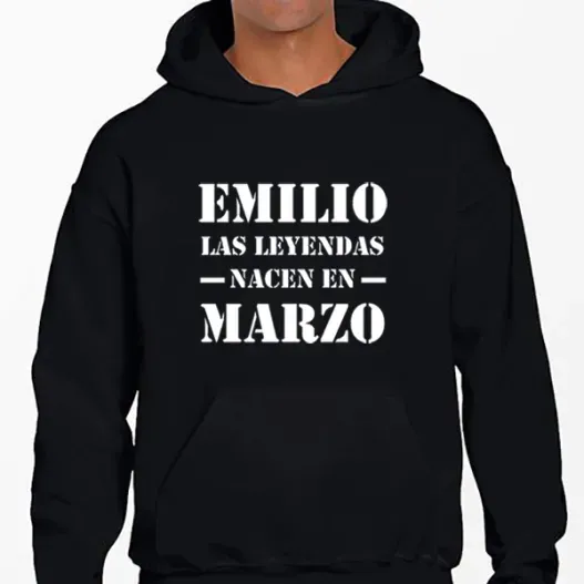 Sudadera personalizada las leyendas nacen en (Vista alternativa)