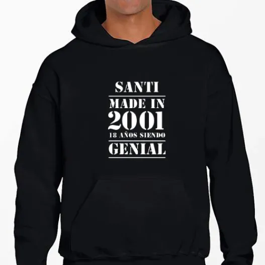 Sudadera personalizada para cumplea&ntilde;os (Idea de regalo original)